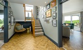 Bellshill Bothy - stylish hallway with stairs leading to the first floor