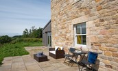 Lowtown Cottage - large patio area for guest to enjoy the surrounding views