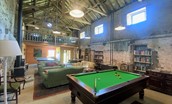 North Farm, Walworth - games barn with pool table and table tennis