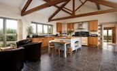 East Lodge - spacious and well equipped kitchen with additional seating area