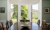 Mossfennan House - dining room with seating for 12 and fabulous views