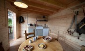 The Boathouse - the new fishing hut with small kitchen and dining area