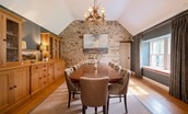 Blackhouse Forest Estate - enjoy evening meals with friends and family gathered around the large dining table