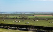 Lindisfarne View - the fantastic view from the property over rolling farmland to the Holy Island of Lindisfarne
