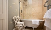 Lane Cottage - en-suite to bedroom two with smart Carrera marble