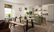 Greenhead Cottage - dining for up to six guests plus an additional two seats at the kitchen island
