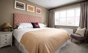 No. 6 - bedroom two on the ground floor with zip and link beds that can be configured as a super king or 3' twin beds