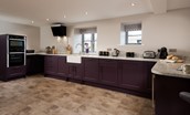 The Granary at Rothley East Shield - spacious kitchen with granite worktops and Butler's sink