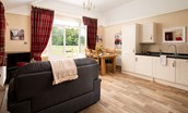 The Bothy at Dryburgh - open plan living area