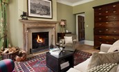 Birks Stable Cottage - cosy sitting room with open fire