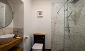 Caste View, Bamburgh - bedroom one en suite shower room
