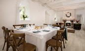 The Stables - The White Room is availble exclusively for New Year 2023/24 guests as a fantastic hosting space, providing an additional large dining table and cosy sitting area