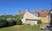 Greystead - Front garden with views of Bamburgh Castle and the village green