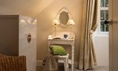 Wood Cottage - bedroom two with dressing table
