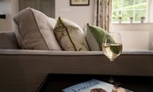 Crailing Coach House - enjoy a glass of wine by the fire