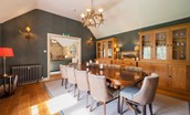 Blackhouse Forest Estate - formal dining room with double doors lead through to the sitting room