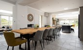 Castle View, Bamburgh - large dining area with seating for up to 14 guests