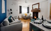 Peewit Cottage - cosy and bright open plan sitting and dining area