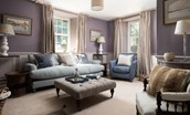 Wood Cottage - double sofa and two armchairs in the sitting room