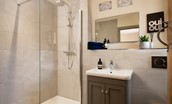 The Granary at West Moneylaws - the en suite bathroom with a walk in shower