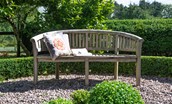 Old Purves Hall - bench seat for guest to enjoy the garden