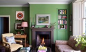 North Farm, Walworth - the stylish green sitting room