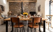 The Old Byre at West Moneylaws - the dining area which seats up to six