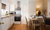 Swan's Nest - the kitchen is well equipped for cosy suppers in