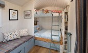 Cow Parsley - bedroom area with king size bed and bunk above
