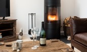 The Maple - modern wood burning stove with initial supply of logs provided
