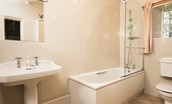 Cairnbank House - the lower ground floor annexe apartment with bathroom and bath with shower over