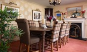 Dryburgh Farmhouse - spacious dining room, perfect for more formal dinners