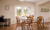 Coldwells Farmhouse - the dining area with seating for six guests