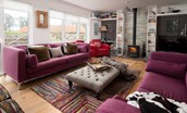 Moo House - large windows in the sitting room makes it a bright space