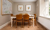 Crailing Cottage - the dining area with seating for six