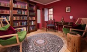 Papple Steading - Papple Farmhouse - library with Morgan armchairs