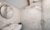 Caste View, Bamburgh - the ground floor shower room, located off the utility room and rear access
