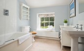 Crailing Cottage - the spacious family bathroom on the first floor