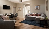 Cambridge House Cottage Number Two - the open-plan living area