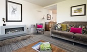 Bamburgh Five - comfortable seating and cosy log-effect electric fire