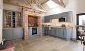 The Old Byre at West Moneylaws - spacious and well equipped country kitchen