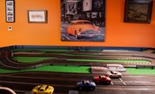 Fell End - games room with Scalextric set