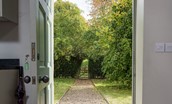 Crailing Coach House - entrance door into garden