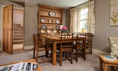 Dairy Cottage, Knapton Lodge - dining area with views of the large gardens