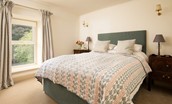 Wark Farmhouse - bedroom five with king size bed