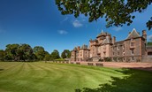 Thirlestane Castle - front aspect with parkland
