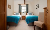 East Lodge - bedroom three with twin single beds