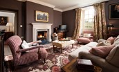 Broadgate House - sitting room with fire and Smart TV (open fire now replaced with a wood burner)