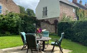 Dairy Cottage, Knapton Lodge - private patio area with furniture to the side of the cottage