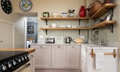 Rowchester West Lodge - the kitchen has all the essentials for a self-catered stay